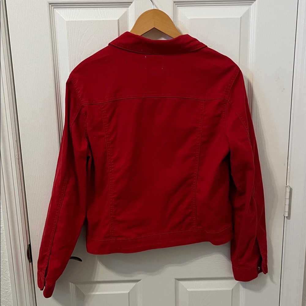 Red Denim Jacket - Picture 3 of 7